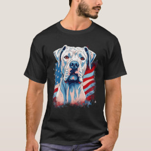 4th Of July US Flag Dogo Argentino Dog 1 T-Shirt