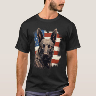 4th Of July US Flag Dutch Shepherd Dog 1 T-Shirt