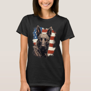 4th Of July US Flag Dutch Shepherd Dog 1 T-Shirt