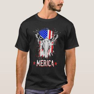 4th of July US flag eagle MErica land of the free T-Shirt