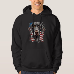 4th Of July US Flag German Shorthaired Pointer Dog Hoodie
