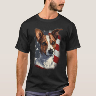 4th Of July US Flag Jack Russell Dog T-Shirt