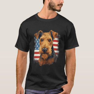 4th Of July US Flag Lakeland Terrier Dog T-Shirt