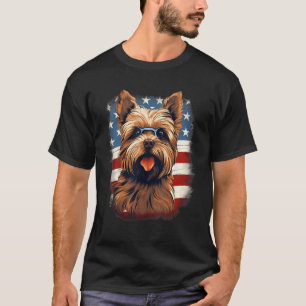 4th Of July US Flag Norfolk Terrier Dog T-Shirt