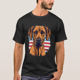 4th Of July US Flag Rhodesian Ridgeback Dog T-Shirt