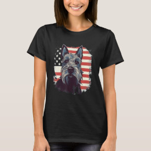 4th Of July US Flag Scottish Terrier Dog 3 T-Shirt