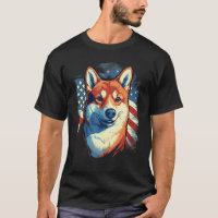 4th Of July US Flag Shiba Inu Dog