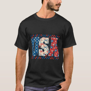 4th Of July Usa American Flag Coquette Bow Women G T-Shirt