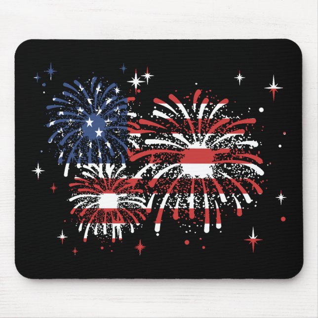 4th Of July USA  Fireworks Mouse Pad (Front)