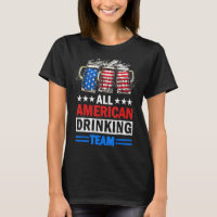4th Of July Usa Flag All American Drinking Team  B