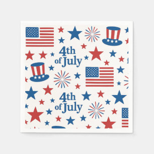 4th Of July USA flag Patriotic Party Napkins
