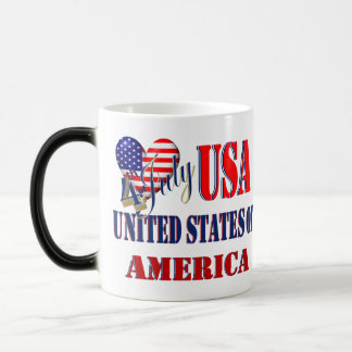 4th of July USA T-Shirt Classic Round Sticker Coff Magic Mug