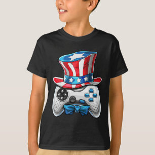 4th Of July Video Game American Flag Uncle Sam Gam T-Shirt