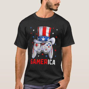 4th Of July Video Game American Flag Uncle Sam Gam T-Shirt