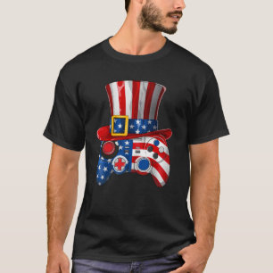 4th Of July Video Game Gamer Kids Boys Men USA T-Shirt