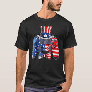 4th Of July Video Game Gamer Kids Boys Men USA T-Shirt
