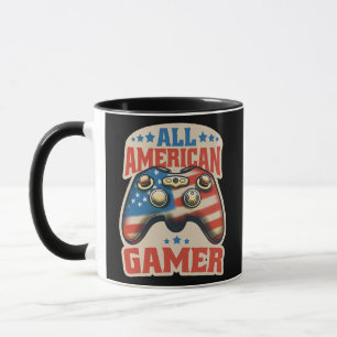 4th Of July Video Games All American Gamer  Mug