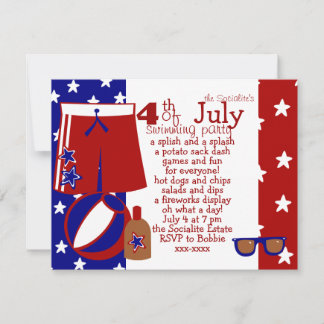 4th of July Water Party Invitation