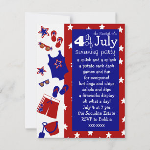 4th of July Water Party Invitation