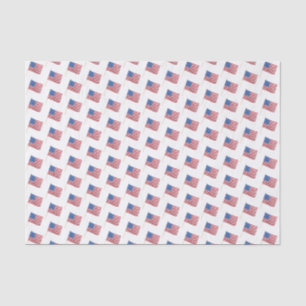 4th Of July Watercolor USA Flag Pattern Tissue Paper