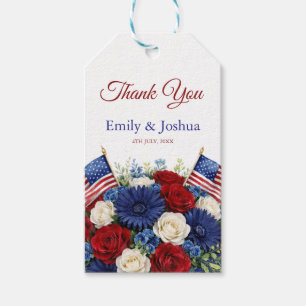 4th of July Wedding Thank You Gift Tags