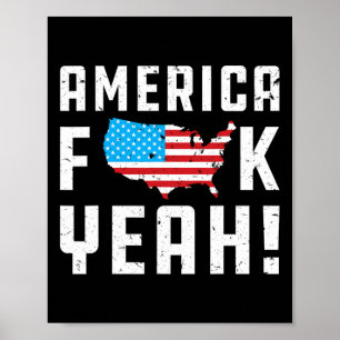4th Ofjuly America Yeah Funny Gift  Poster