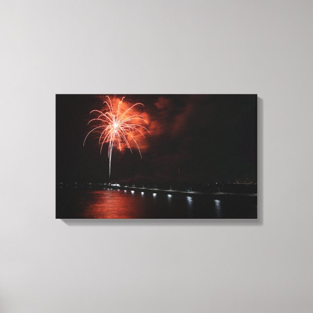 4th rings orange canvas print (Front)