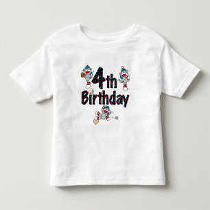 4th Sock Monkey Baseball Birthday Toddler T-shirt