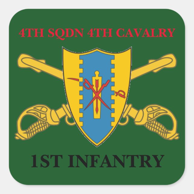 4TH SQUADRON 4TH CAVALRY 1ST INFANTRY STICKERS (Front)