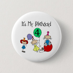 4th Stick Kids Party 2 Inch Round Button