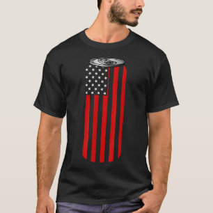 4TH T-shirt de July Beer Can Flag
