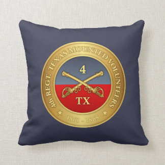 4th Texas Cavalry Throw Pillow