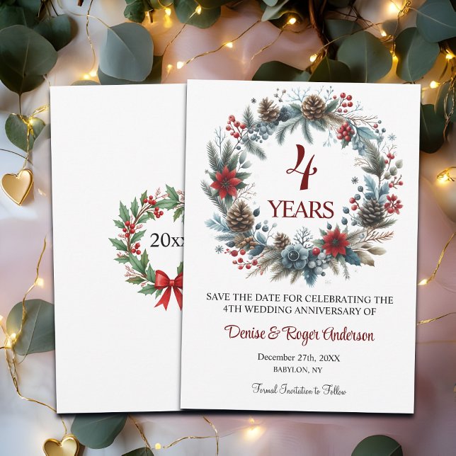 4th Wedding Anniversary Winter Save The Date (Creator Uploaded)