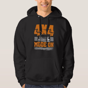 4x4 Mode On Offroad Adventure 4x4 Suv Hoodie