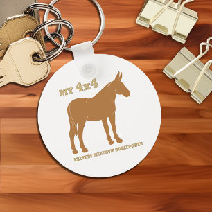 4x4 Mule Exceeds Horsepower Keychain