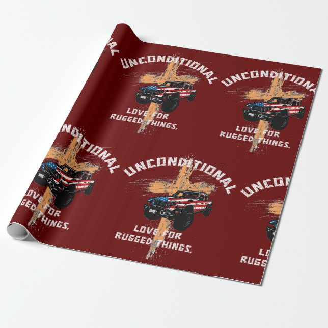 4x4 Outdoor Enthusiast Rugged Things Wrapping Paper (Unrolled)