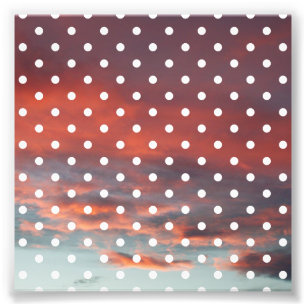 4x4 White Polka Dot Photo Print