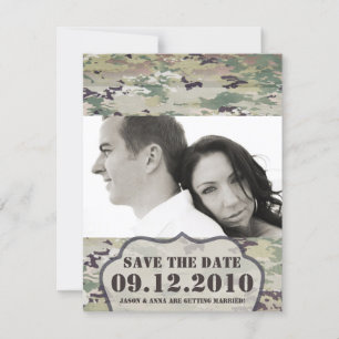 4x5 Enregistrer la carte de date Armée Camo Camo U