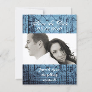 4x5 Enregistrer la carte de date Rustic Tin Panel 