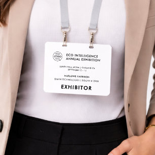 4x5 Event Badge   Exhibitor Pass Card Badges