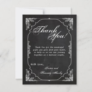 4x5 FLAT Carte de remerciements moderne Chalkboard