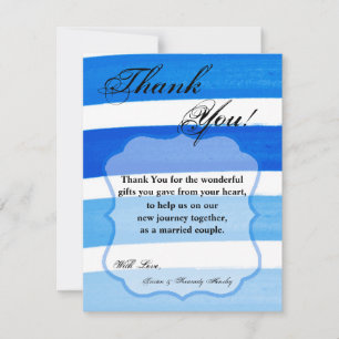 4x5 FLAT Carte de remerciements Ombre Bleu Fad