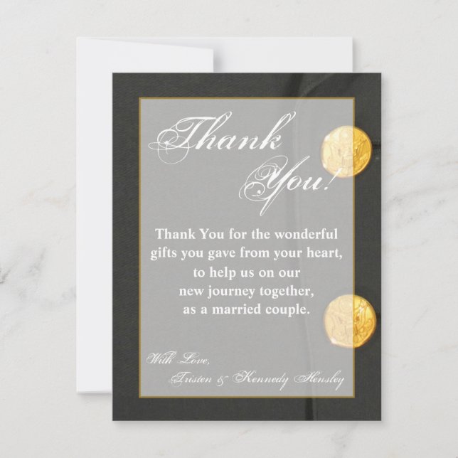 4x5 FLAT Thank You Card ARMY DRESS GREENS UNIFORM (Front)