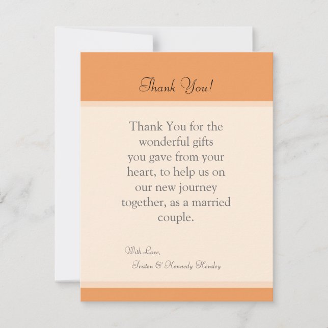 4x5 FLAT Thank You Card Burnt Orange Rose (Front)