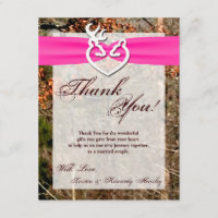 4x5 FLAT Thank You Card Deer Couple Doe Buck Cam