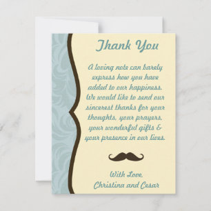 4x5 FLAT Thank You Card I Moustache You a Question