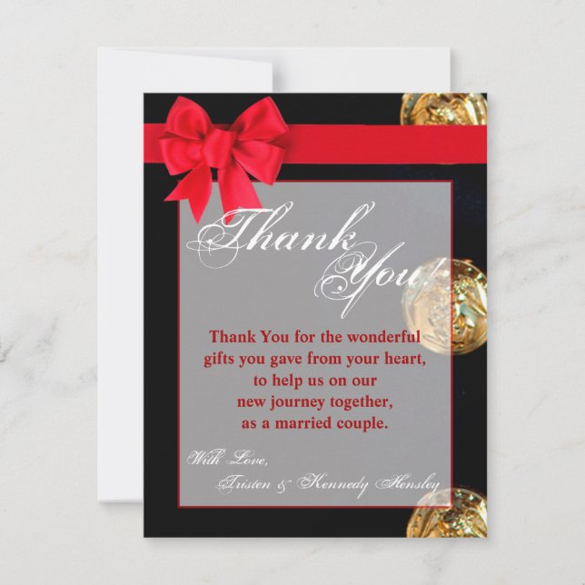 4x5 FLAT Thank You Card Marine Dress Blues Uniform (Front)
