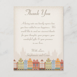 4x5 FLAT Thank You Card Old Town Christmas