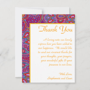 4x5 PLAT Carte de remerciements violet Palace Inde