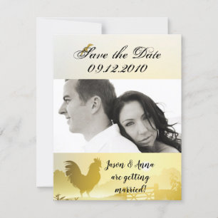 4x5 Save the Date Card Sunny Morning Farm Country